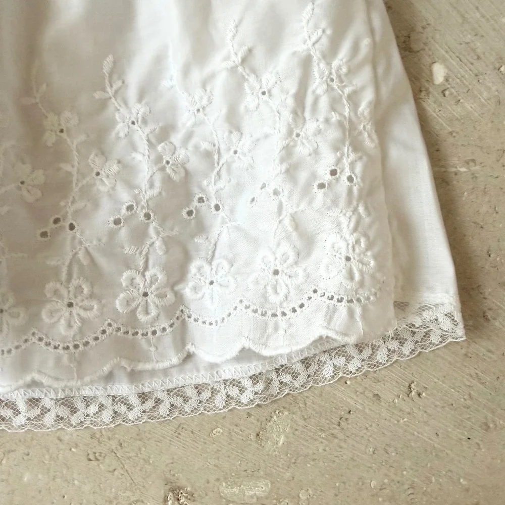 Madonna Original Vintage White Eyelet Lace Christening Dress Baby Girl 3-6 mo